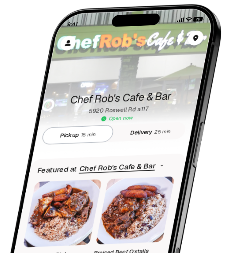 Chef Rob's Cafe & Bar app preview